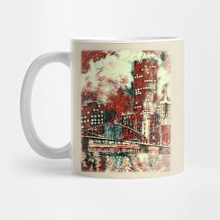 Pittsburgh Skyline / PPG / Smithfield Street Bridge original artwork by Tim Crowley Mug